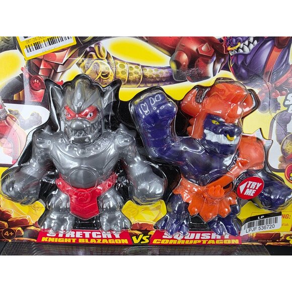Heroes of Goo Jit Zu Stretch Strikers Knight Blazagon and Corruptagon Figures - Picture 3 of 8